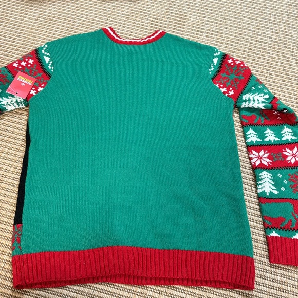 Celebrating Together Christmas Sweater Cow With Sunglasses and cup Holder - Picture 6 of 15